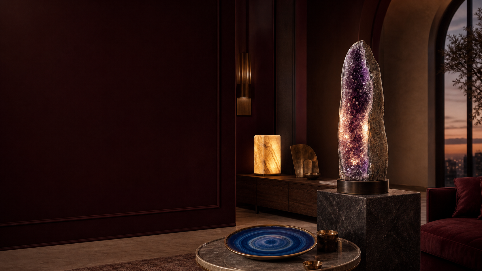 Pasidi stone decor in a luxury living space