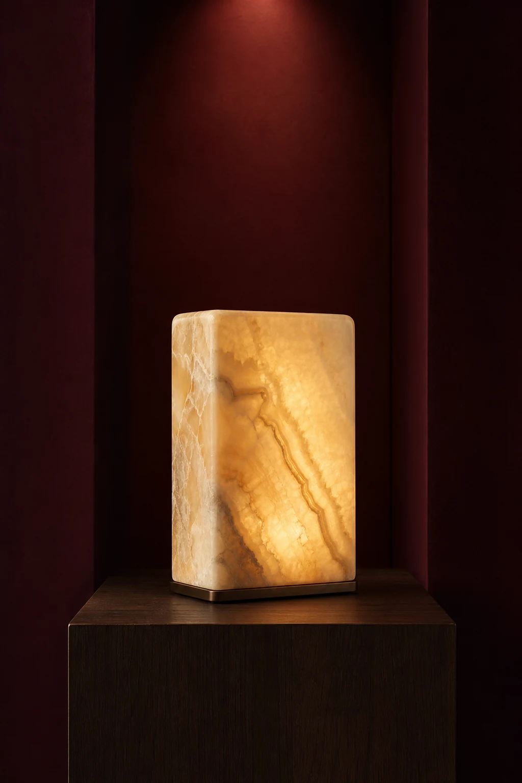 Aurelia honey onyx table lamp